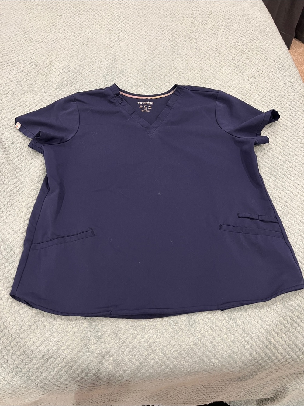 Scrubstar Navy V-Neck Short Sleeve Scrub Top